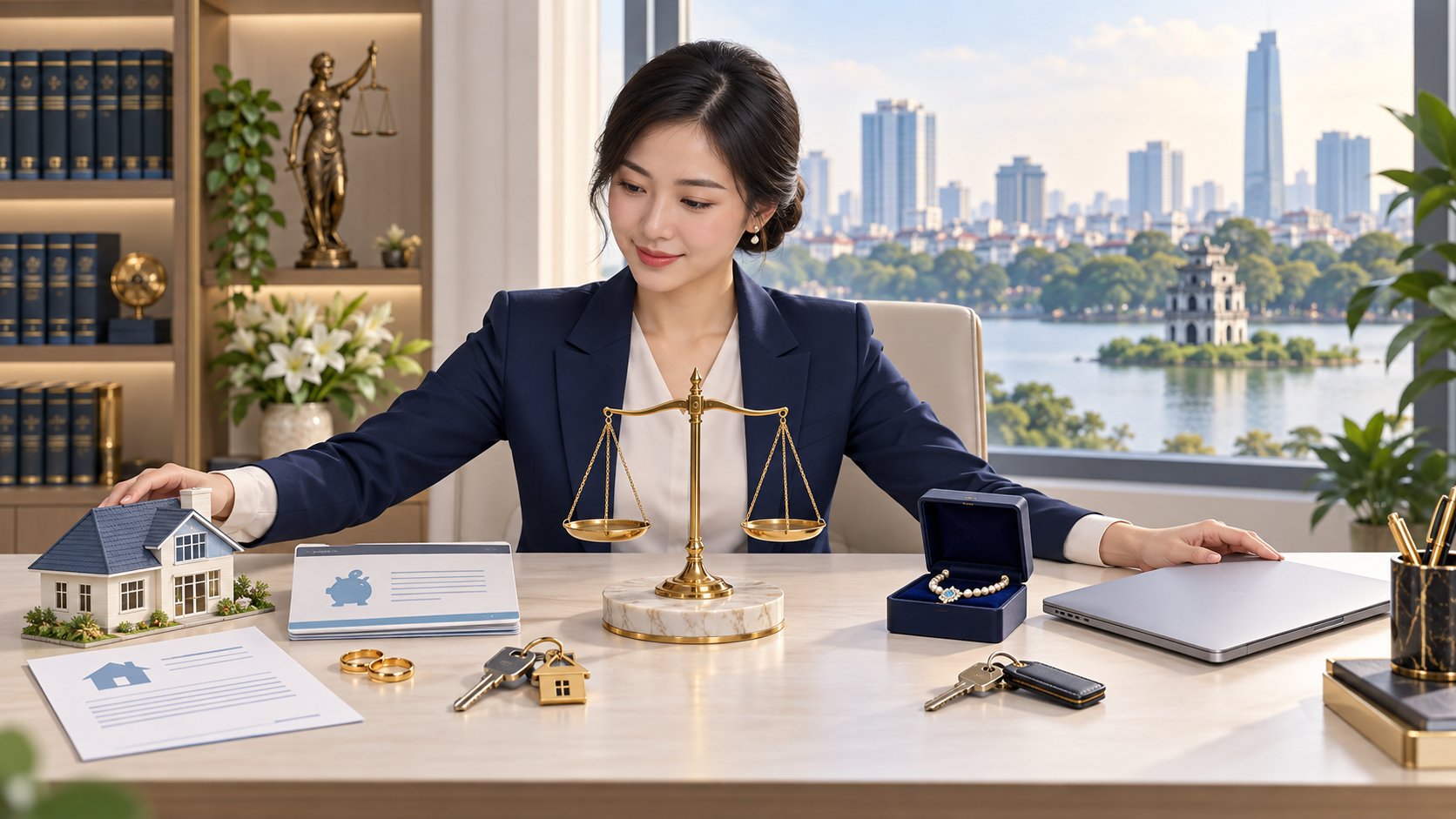 Ảnh minh hoạ: Luật sư tranh chấp tài sản khi ly hôn tại Hà Nội
