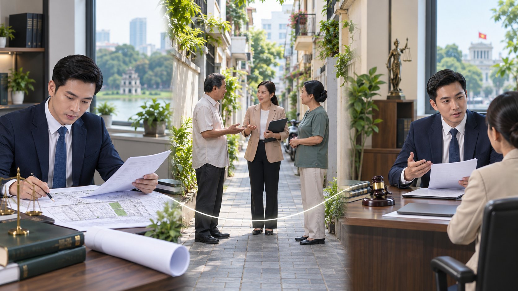 Ảnh minh hoạ: Luật sư tranh chấp lối đi chung tại Hà Nội